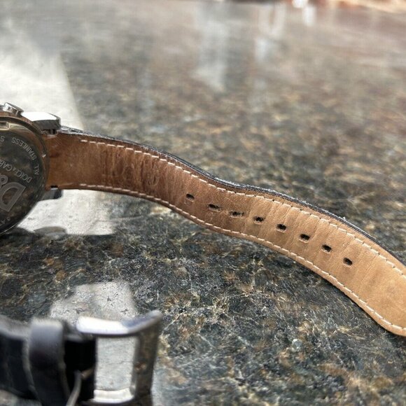 Dolce & Gabbana Men's DW0486 Multifunction Black Leather With Black Dial Watch - Picture 4 of 4